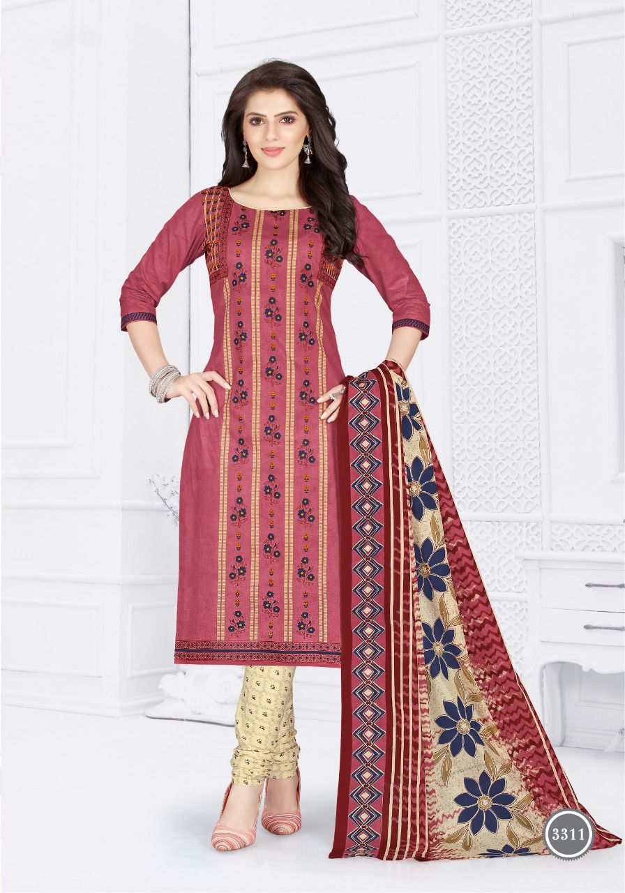 Cotton Pluse Tara 33 Fancy Designer Regular Wear Cotton Printed Dress Material